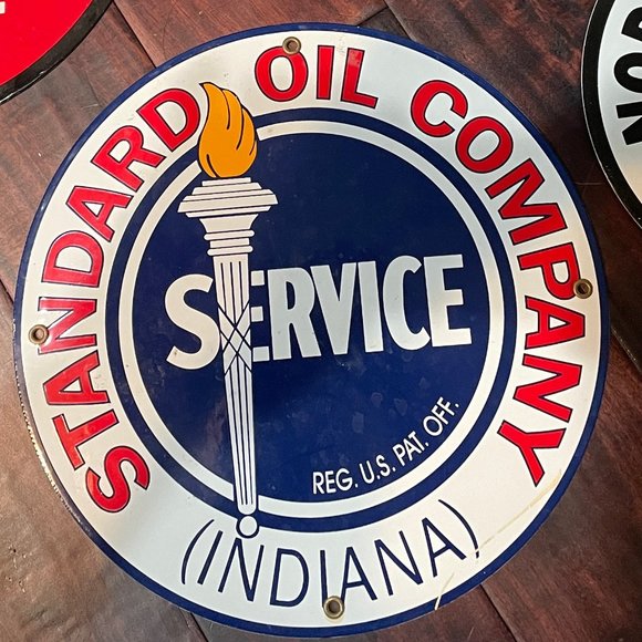 Vintage metal model train signs (set of 4) - Picture 3 of 5